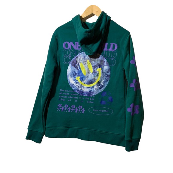 Brooklyn Cloth Mfg Co Hoodie One World sz Small - Picture 1 of 7
